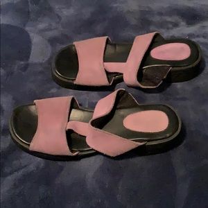 Suede Lavender Sandals